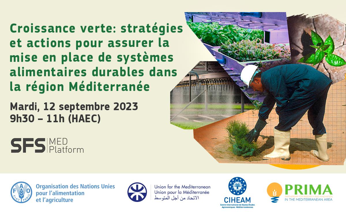 Webinaire SFS-MED no 6: Croissance verte: stratégies et actions pour assurer la mise en place de systèmes alimentaires durables dans la région Méditerranée