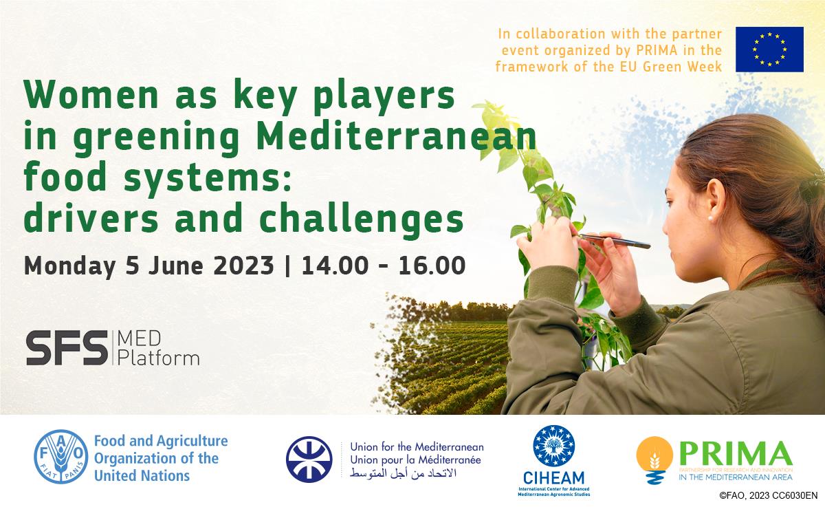SFS-MED Webinar 5: Women as key players in greening Mediterranean food systems: drivers and challenges