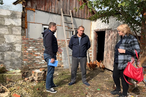 Field visit to one of the affected households in Sumska oblast, Ukraine. September, 2022.