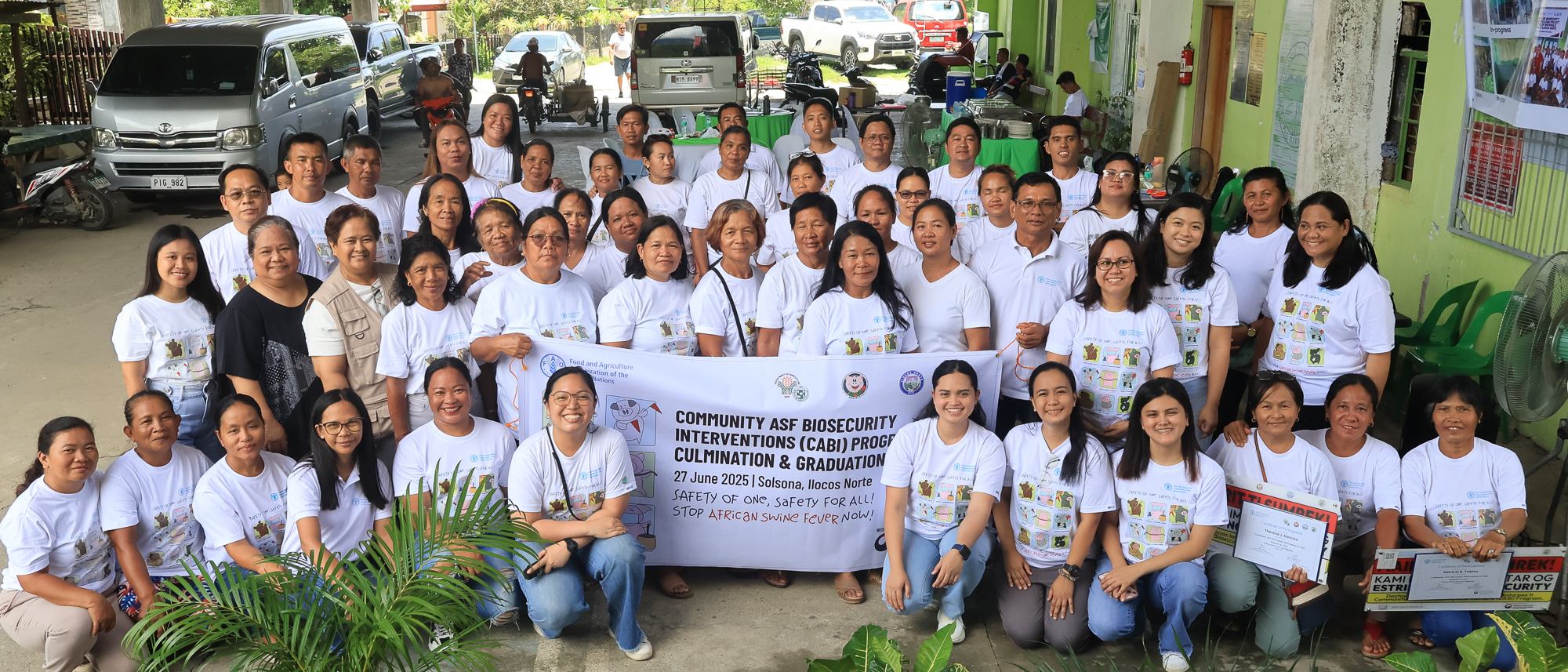 177 pig farmers in the Philippines graduate as African swine fever biosecurity champions