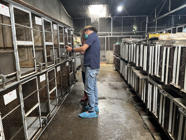 The assessment team visits bamboo rats facility in Lai Chau, Viet Nam.