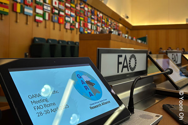 Photo of screens of a conference title