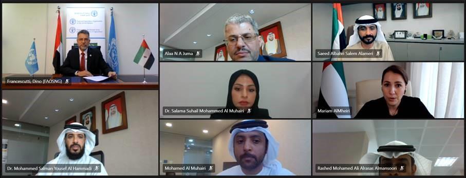 Collaboration agreements signed between the Abu Dhabi Agriculture and Food Safety Authority and FAO to develop a master plan for sustainable agriculture and the first biosecurity assessment tool