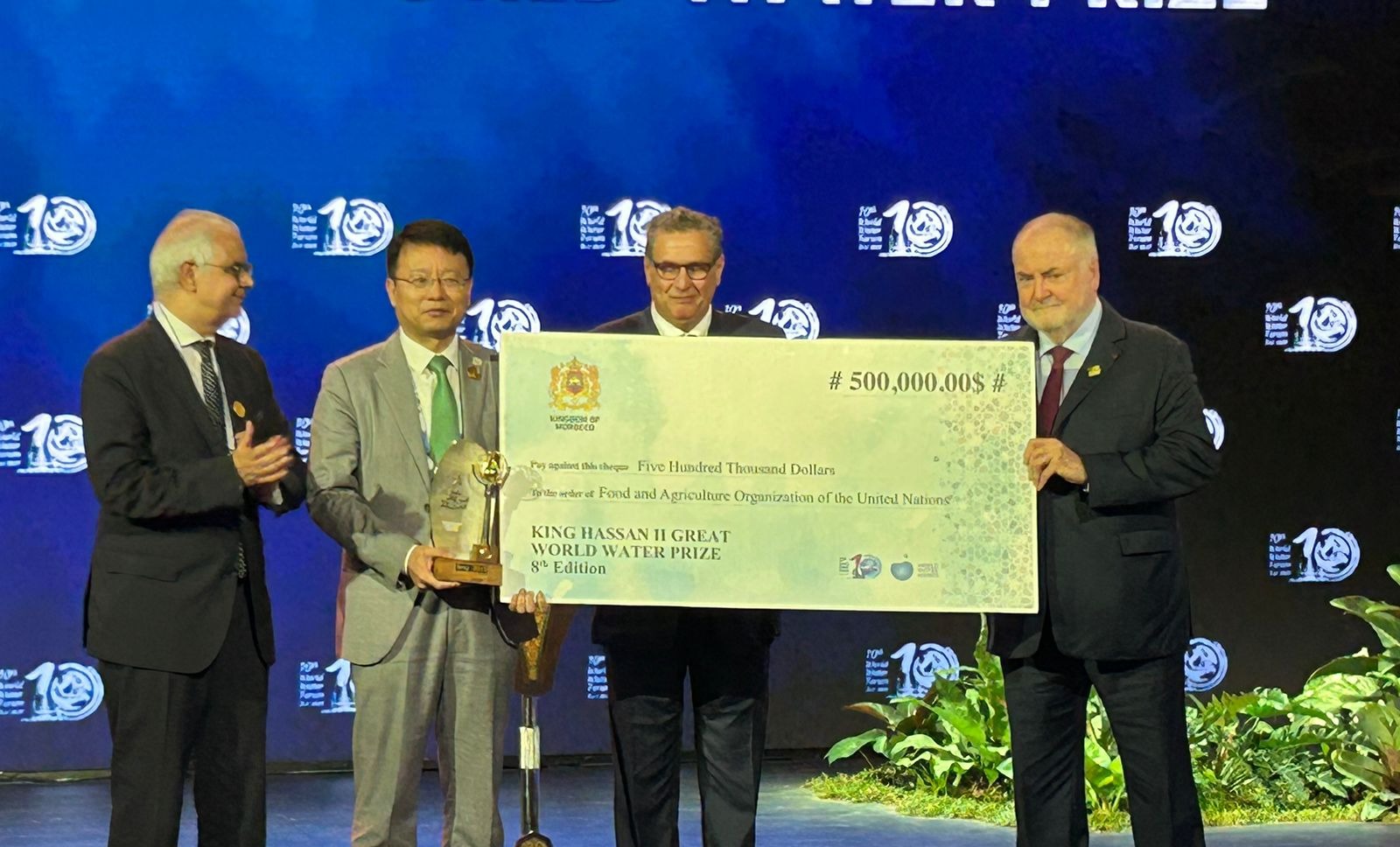 FAO wins the King Hassan II of Morocco Great World Water Prize