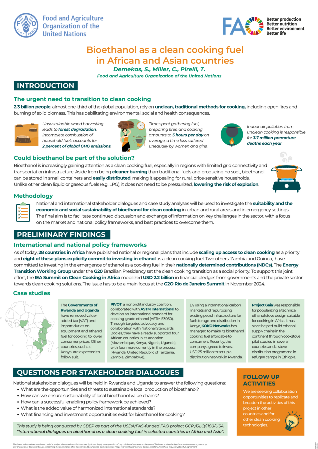 Bioethanol as a clean cooking fuel in African and Asian countries Bioethanol as a clean cooking fuel in African and Asian countries