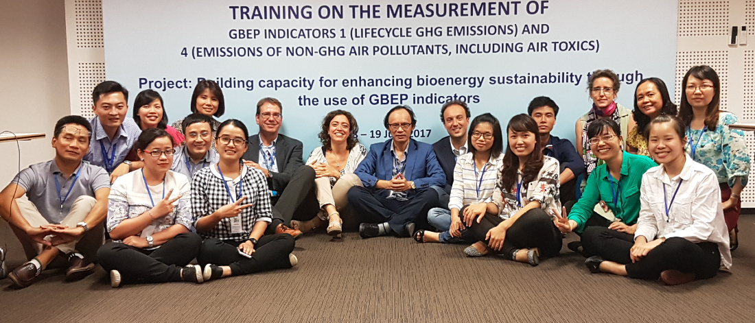 Copyright: FAO Group photo of participants to a training on GBEP indicators on sustainability