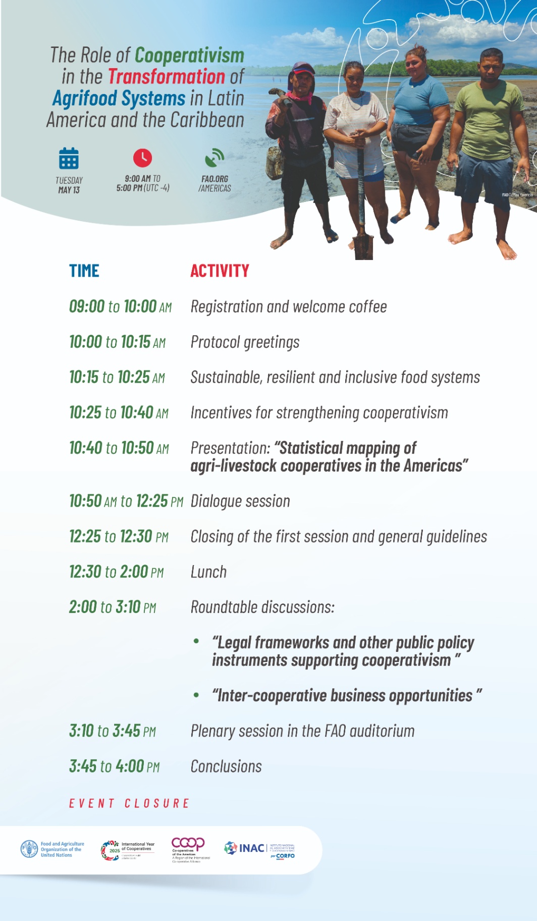 Agenda del evento