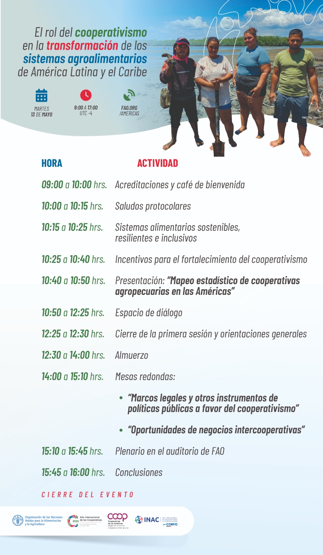 Agenda del evento