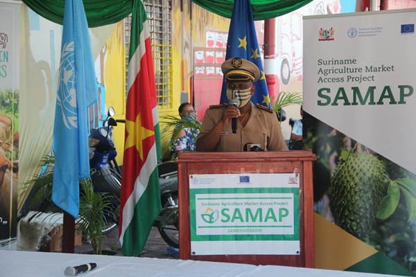 SURINAME-district governor Ricardo Bhola speeching